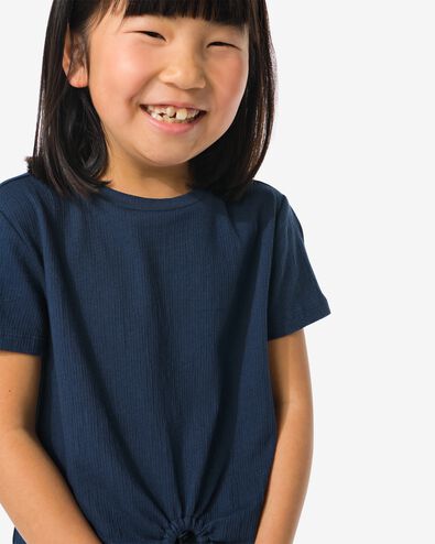 t-shirt enfant avec anneau bleu foncé 146/152 - 30841165 - HEMA