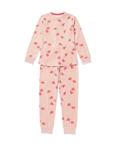 kinderpyjama velours vogel - 23070541 - HEMA