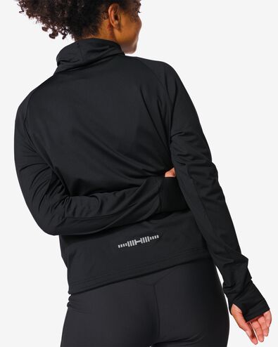 dames fleece sportshirt zwart M - 36090106 - HEMA