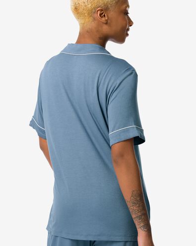 t-shirt de nuit femme viscose bleu moyen M - 23480232 - HEMA