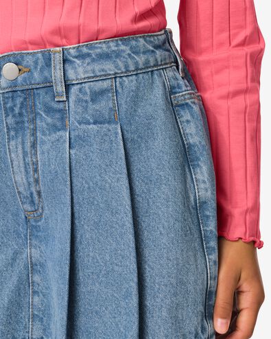 jupe-culotte enfant avec plis bleu moyen 98/104 - 30872568 - HEMA