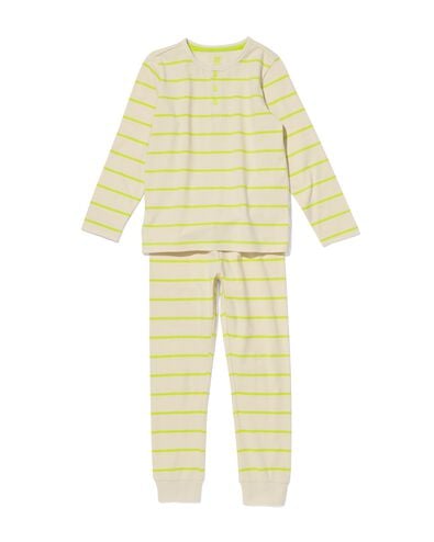 pyjama enfant rayures beige 122/128 - 23061684 - HEMA