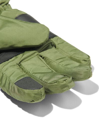 kinder handschoenen waterafstotend met touchscreen legergroen 158/164 - 16731235 - HEMA