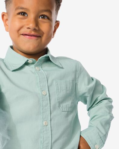 chemise enfant avec lin vert 122/128 - 30784657 - HEMA