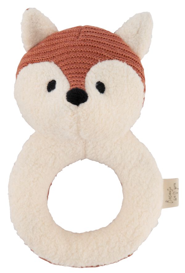 baby rammelaar knuffel vos - 33503850 - HEMA