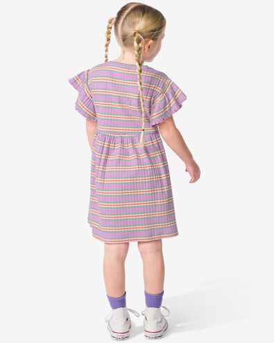 Kinder-Kleid, gerippt violett 122/128 - 30834454 - HEMA