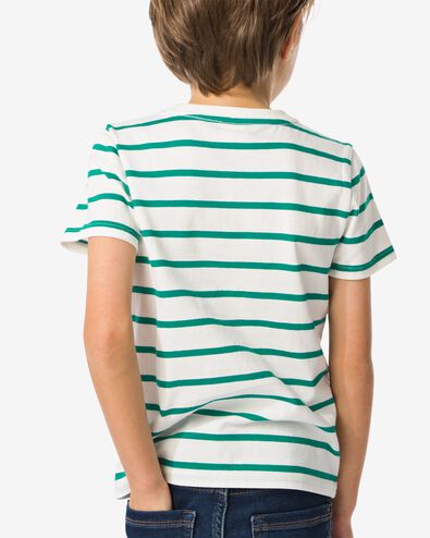 Kinder-T-Shirt, Streifen grün 110/116 - 30785325 - HEMA