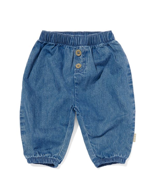 newborn broek denim katoen denim denim - 33481410DENIM - HEMA