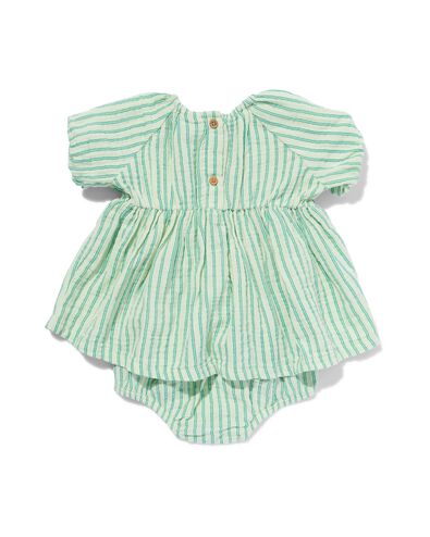 Baby-Set, Kleid und Hose, Musselin, Streifen grün 62 - 33048151 - HEMA