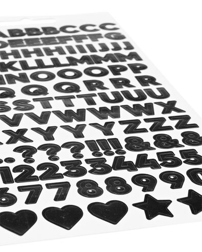Alphabet-Aufkleber, schwarz, 19.5 x 10.5 cm, 2 Bogen - 14120200 - HEMA
