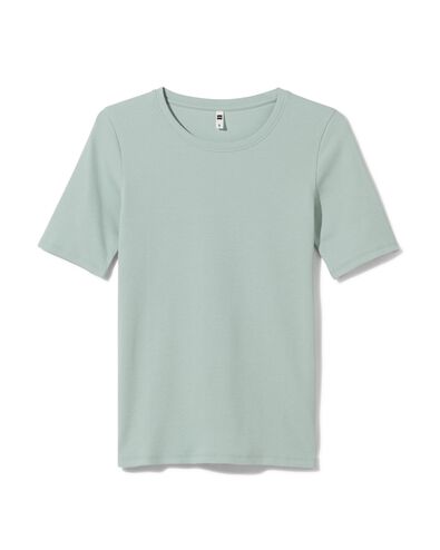 t-shirt femme Clara côtelé gris XL - 36259354 - HEMA