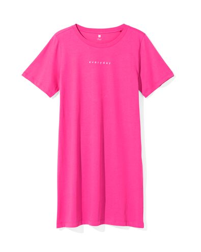 chemise de nuit femme coton everyday rose vif M - 23490088 - HEMA