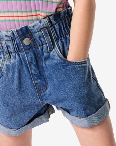 kinder paperbag korte jeans lichtblauw 110/116 - 30838172 - HEMA