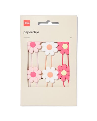 paperclips bloemen - 6 stuks - 14511300 - HEMA
