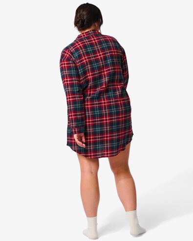 Damen-Nachthemd, Flanell rot L - 23460128 - HEMA