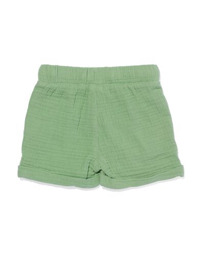 baby korte broek mousseline groen 68 - 33107752 - HEMA