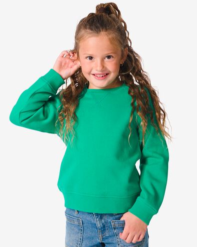 Kinder-Sweatshirt grün 110/116 - 30835962 - HEMA