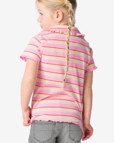 Kinder-T-Shirt, Polokragen rosa 110/116 - 30853542 - HEMA
