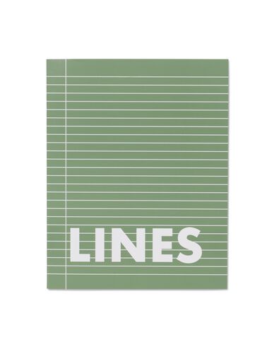 3 cahiers verts A5 - ligné - 14101611 - HEMA