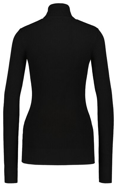 Damen-Shirt, Rollkragen schwarz M - 36244167 - HEMA