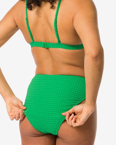 Damen-Bikinislip, hohe Taille grün XS - 22351566 - HEMA