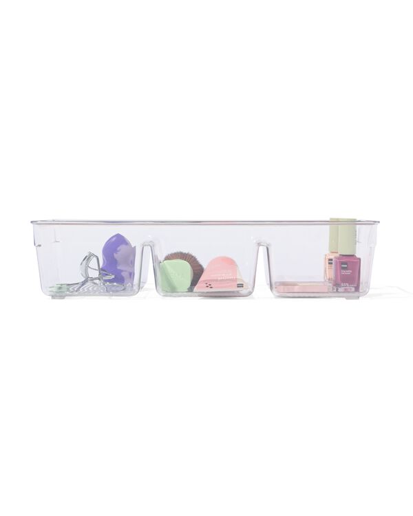 boîte de rangement en plastique à trois compartiments 34 x 15,2 x 7,5 - 39824000 - HEMA