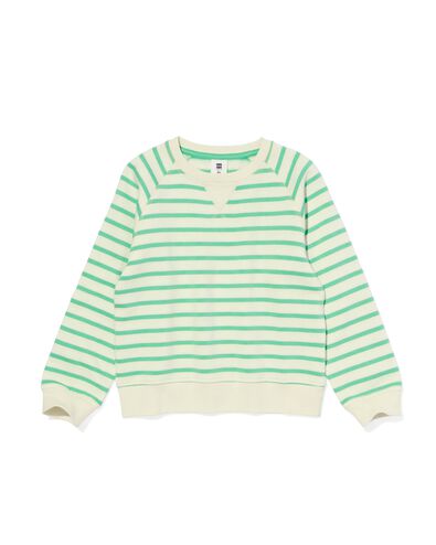 Kinder-Sweatshirt, Streifen grün 98/104 - 30779257 - HEMA