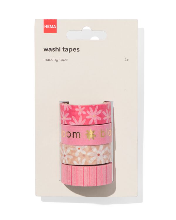 washi tapes - 4 stuks - 14511021 - HEMA