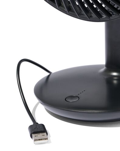ventilateur de table sans fil silencieux noir Ø16cm - 80200022 - HEMA