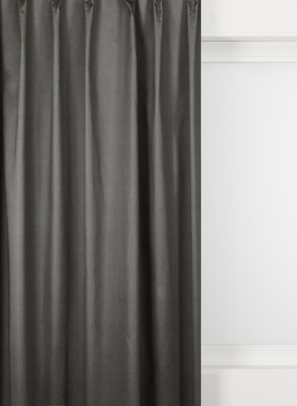 tissu pour rideaux amsterdam occultant gris foncé gris foncé - 1000015931 - HEMA