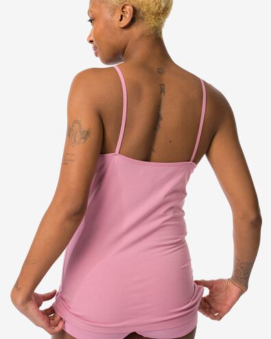 dameshemd stretch katoen roze M - 19630576 - HEMA