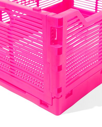 Buchstabentafel-Klappkiste, recycelt, M, pink knallrosa M  30 x 40 x 17 - 39800024 - HEMA