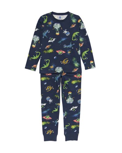 pyjama enfant espace dinosaure bleu foncé 134/140 - 23080584 - HEMA