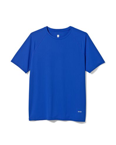 Herren-Sport-T-Shirt, nahtlos blau L - 36030131 - HEMA