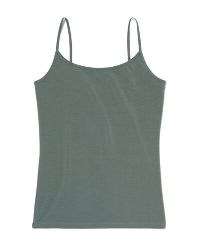 dames hemd katoen/stretch groen S - 19630191 - HEMA