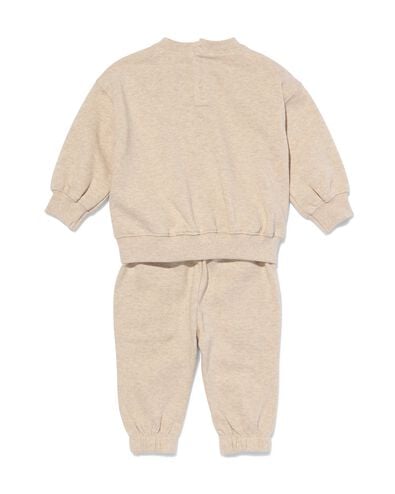 baby kledingset sweater en broek eendjes sable sable - 33114770SAND - HEMA