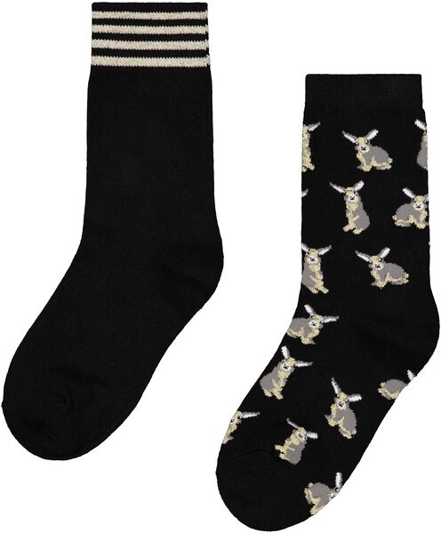 voormalig Uitbreiden Vervuild dames sokken met katoen - 2 paar zwart - HEMA
