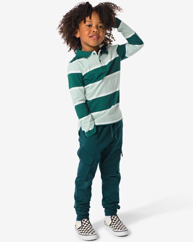 Kinder-Poloshirt, Streifen grün 98/104 - 30788055 - HEMA