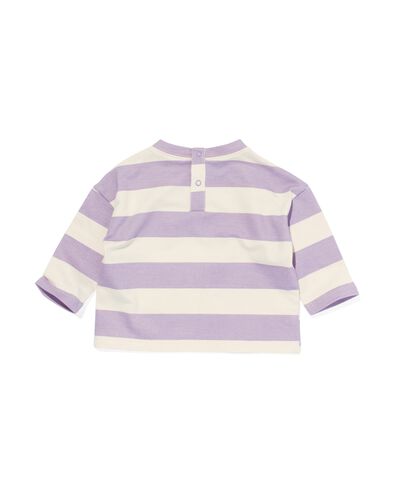 Baby-Shirt, Streifen, ungebleicht violett 62 - 33193441 - HEMA