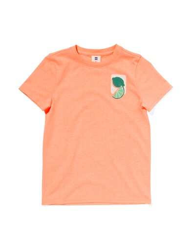 kinder t-shirt citrus oranje 134/140 - 30783972 - HEMA
