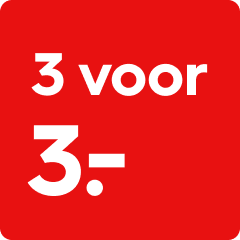 3 voor 3.-